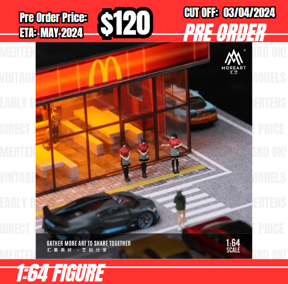 RS-$120  * Moreart * 1:64 Figure - Mcdonald Staffs [OD29/03]