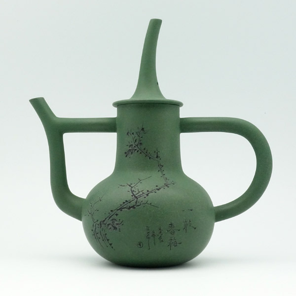 意象紫砂茶壺【福瓜】 綠泥