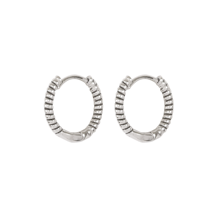 白鋼耳飾，男士耳飾 螺旋圓環；精緻工藝與簡約風格相得益彰（3702）