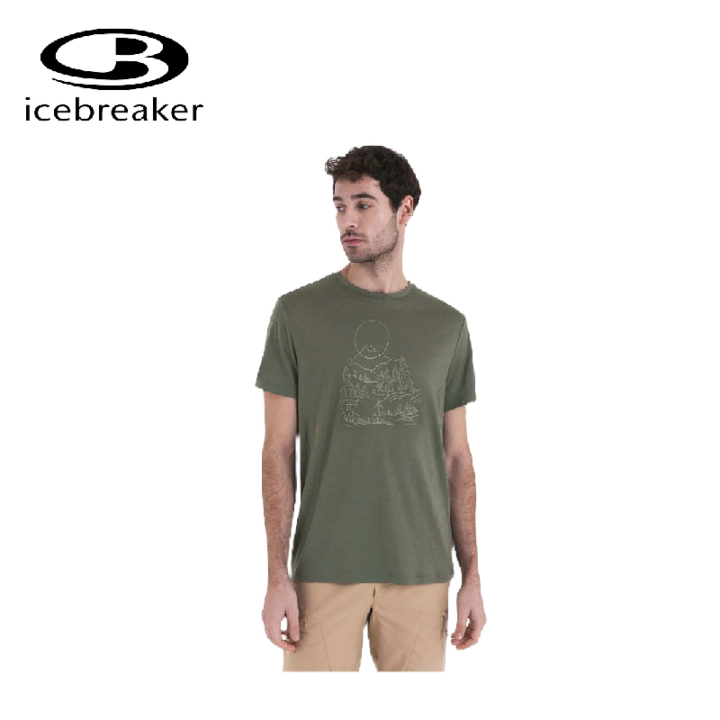 Icebreaker 紐西蘭 Tech LiteIII圓領(風光明媚) 男款 戶外/休閒 10IB0A56X1