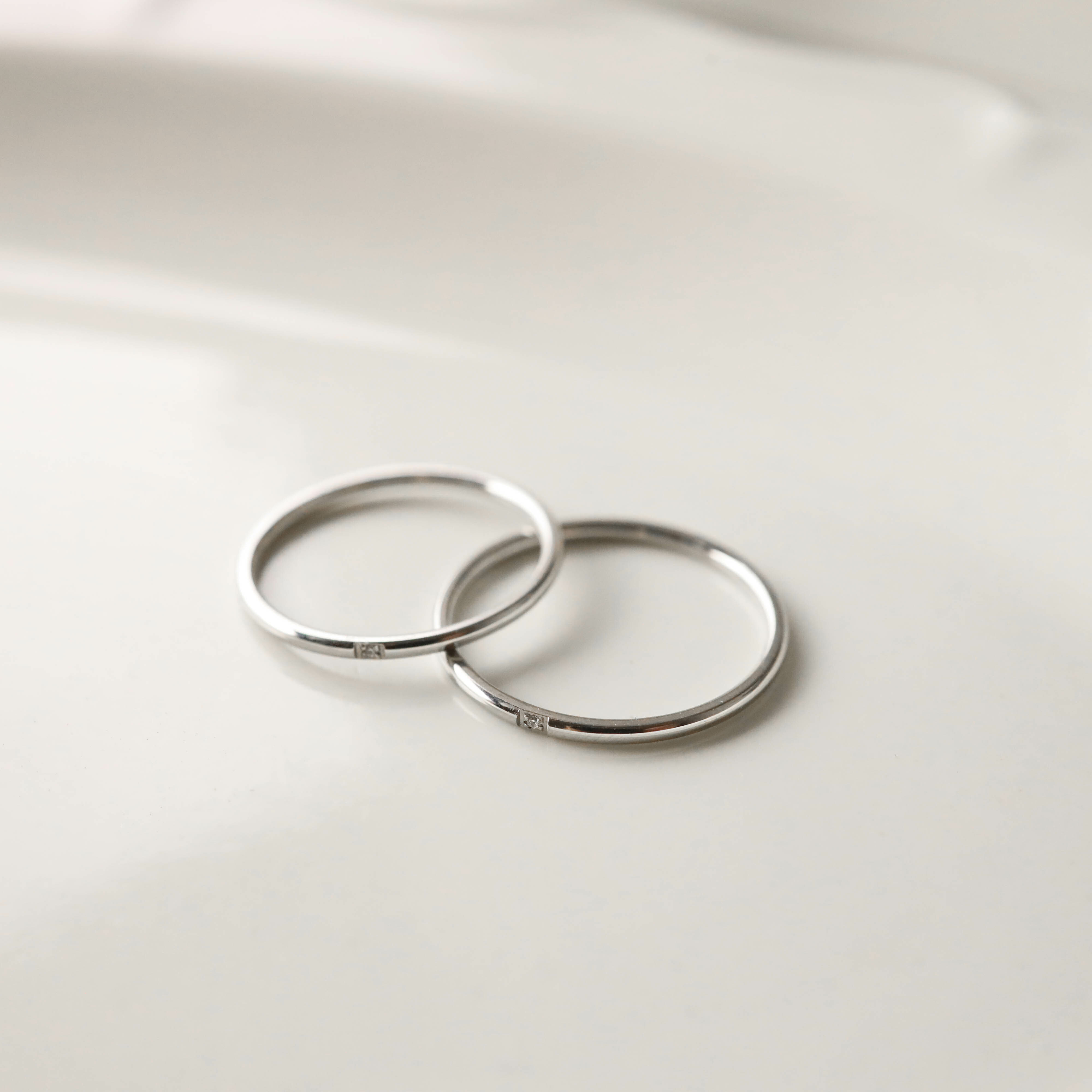 不怕水小鑽素鋼戒