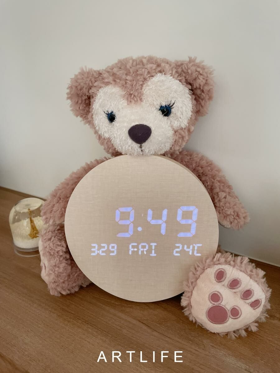 棉麻感質感電子鐘