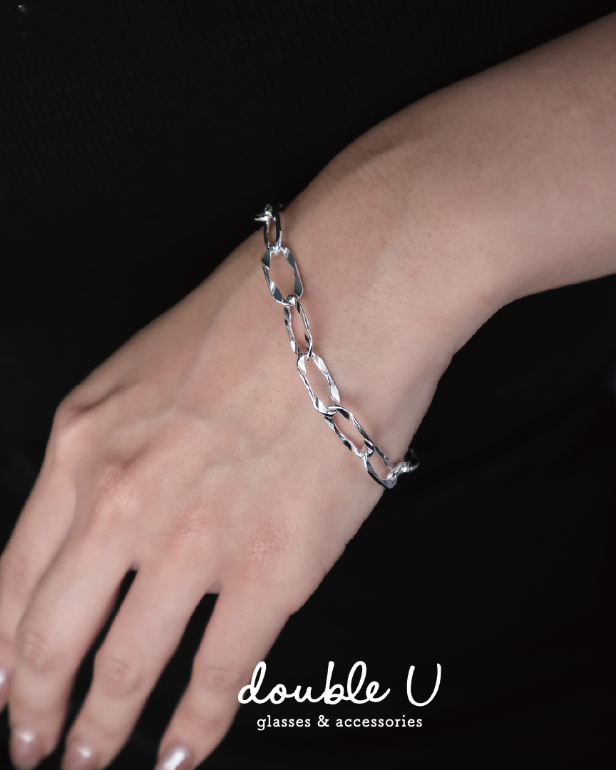 環扣小方・純銀手鍊 (BGHS10047)