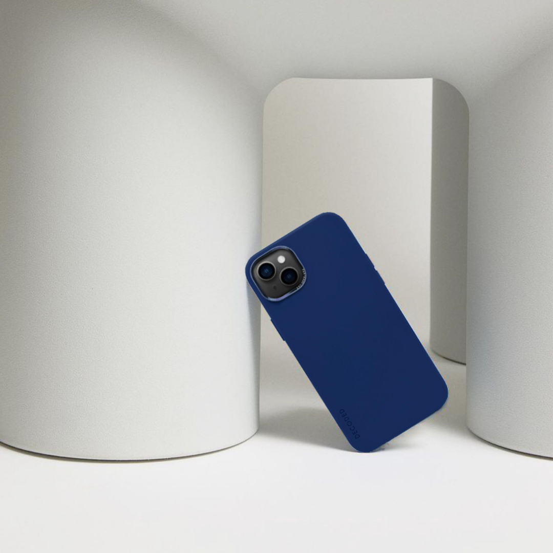 DECODED｜i14/13 系列矽膠手機殼-深藍