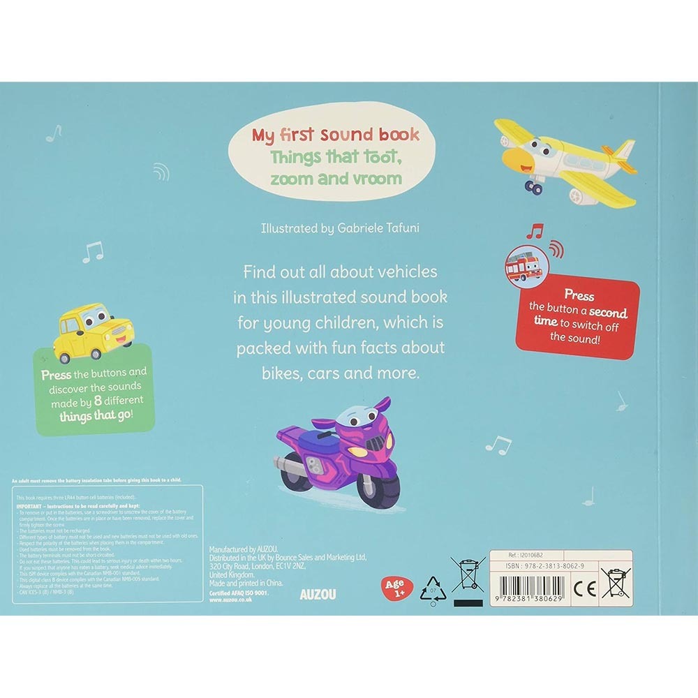 My First Sound Book：Things That Toot, Zoom And Vroom