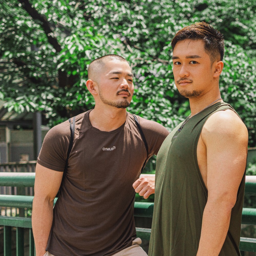 GYMUP 肌肉訓練T恤 01 深軍綠