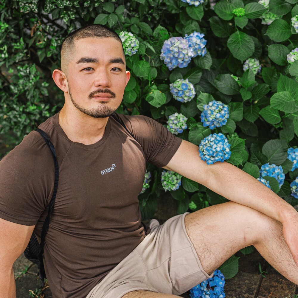 GYMUP 肌肉訓練T恤 01 深棕灰