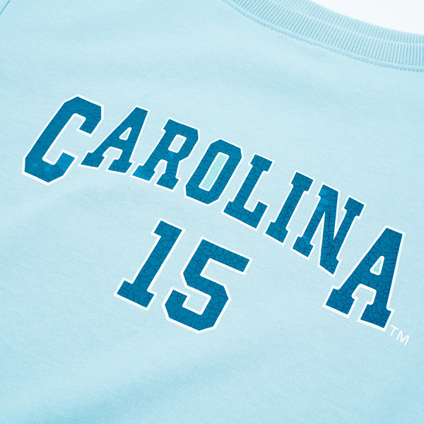 NCAA 短T 淺藍 藍白LOGO 北卡羅來納 復古 短版T 女 7322112181