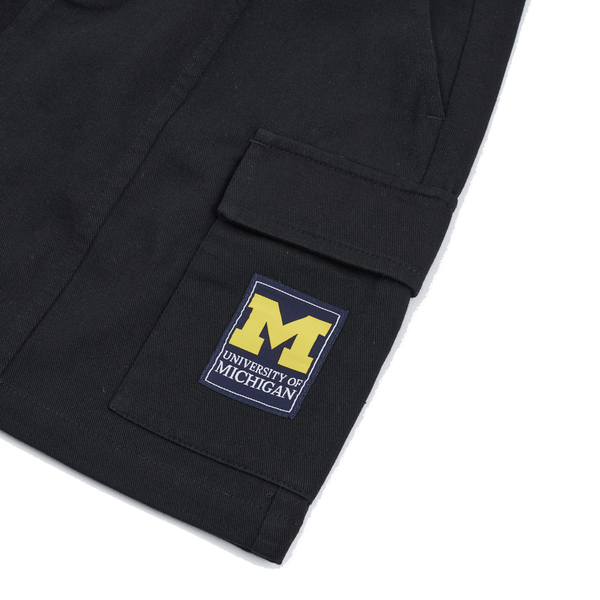 NCAA 短裙 黑 密西根 口袋 工裝 休閒短裙 女 7322150320