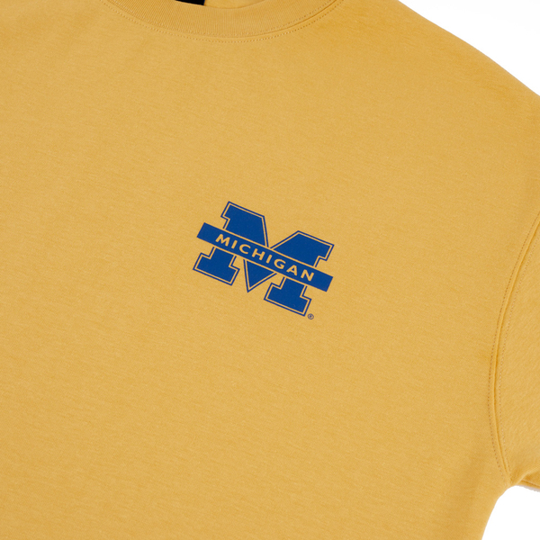 NCAA 短T 密西根 黃 漸層立體LOGO 長版 口袋 洋裝 女 7322158360