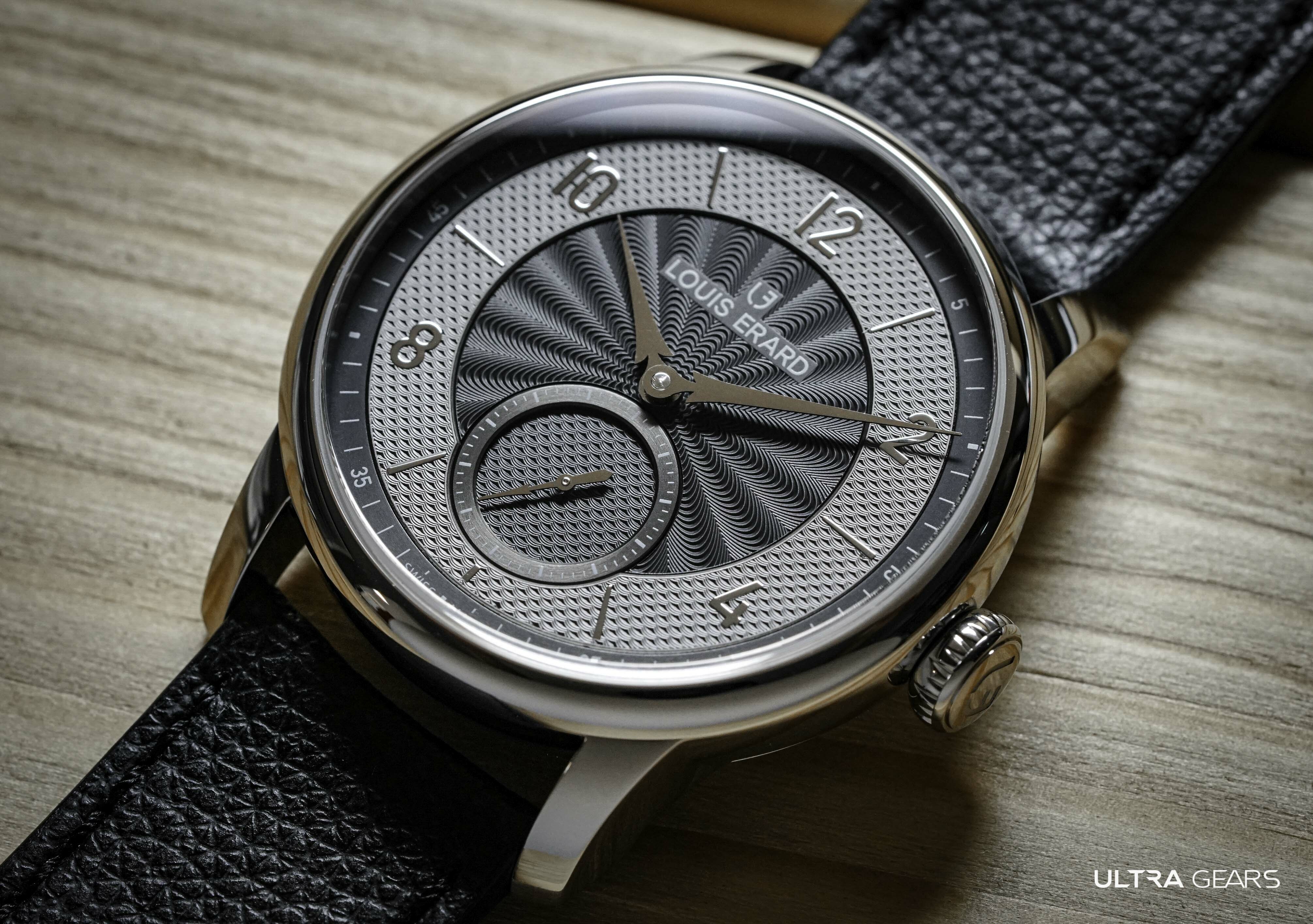 Louis Erard_藝術大師系列_Métiers d‘_Art_Excellence_Petite_Seconde_Guilloché_42mm_anthracite_black