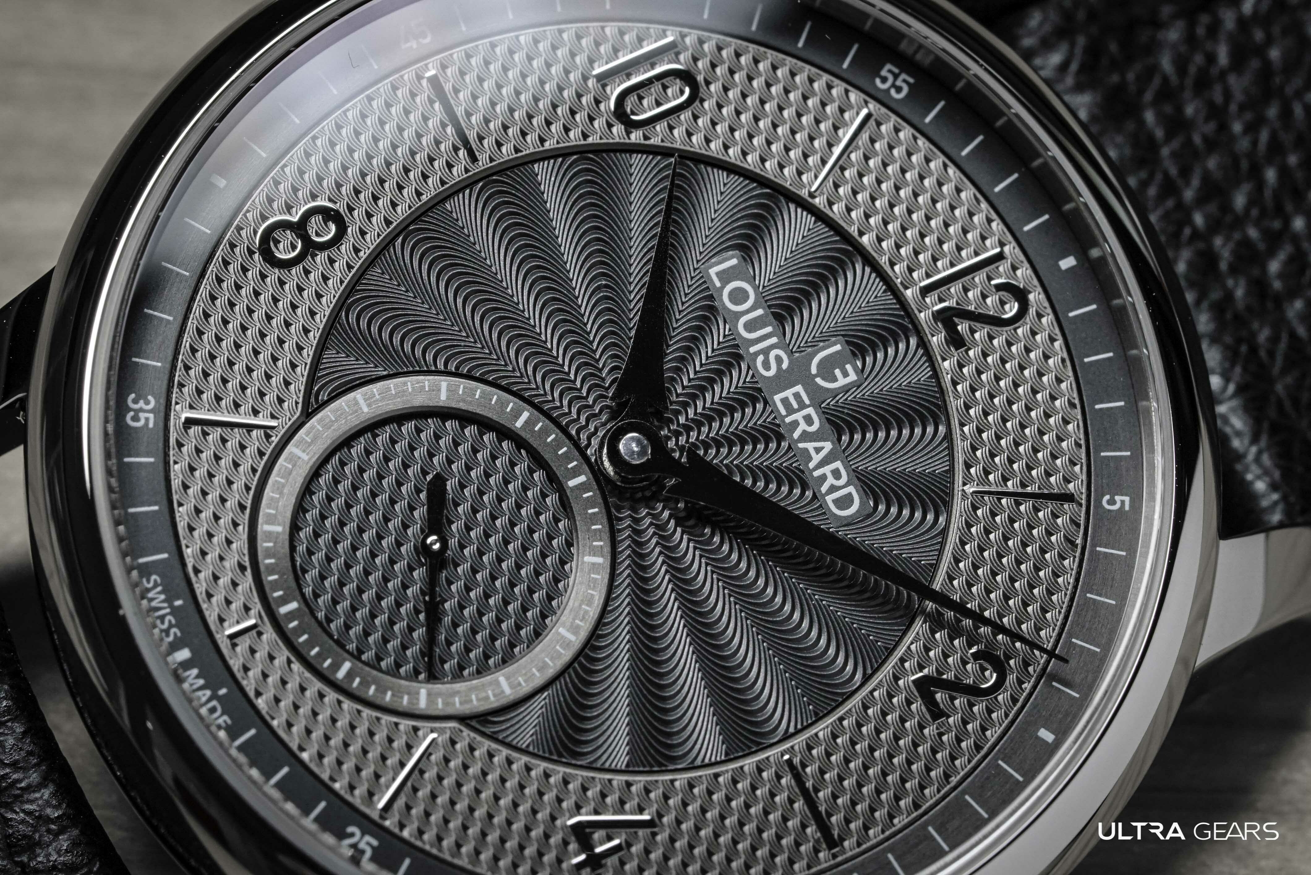 Louis Erard_藝術大師系列_Métiers d‘_Art_Excellence_Petite_Seconde_Guilloché_42mm_anthracite_black