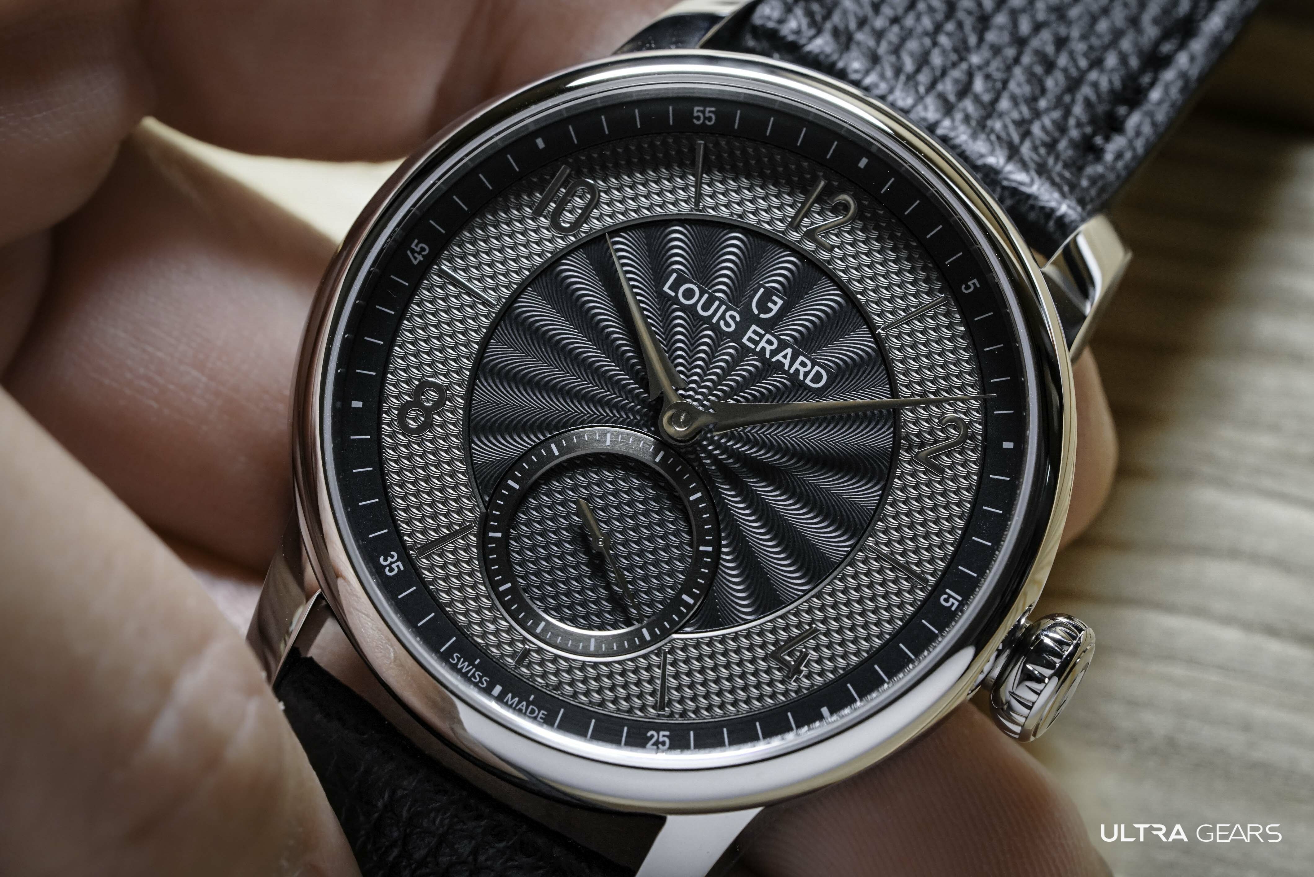Louis Erard_藝術大師系列_Métiers d‘_Art_Excellence_Petite_Seconde_Guilloché_42mm_anthracite_black