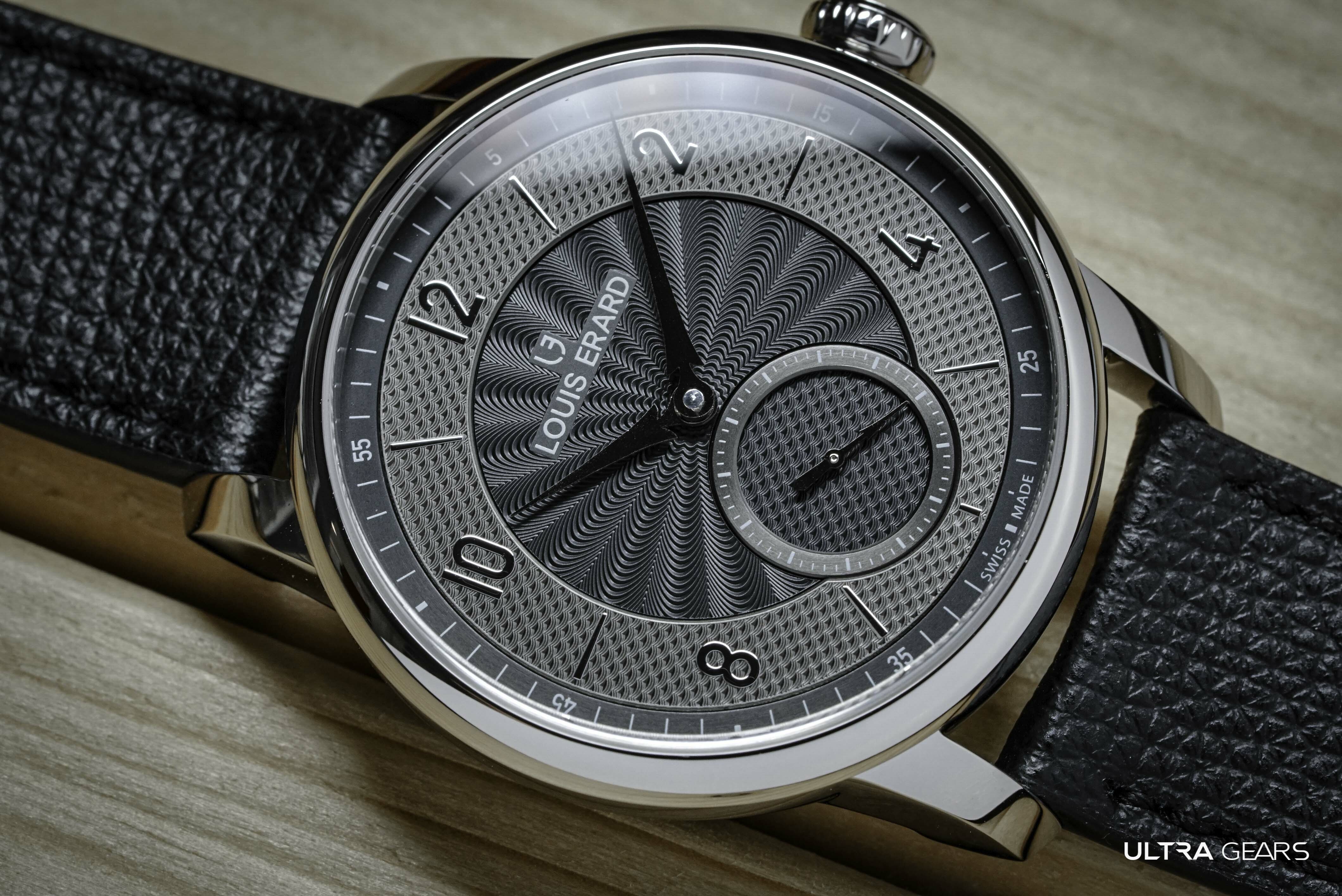 Louis Erard_藝術大師系列_Métiers d‘_Art_Excellence_Petite_Seconde_Guilloché_42mm_anthracite_black
