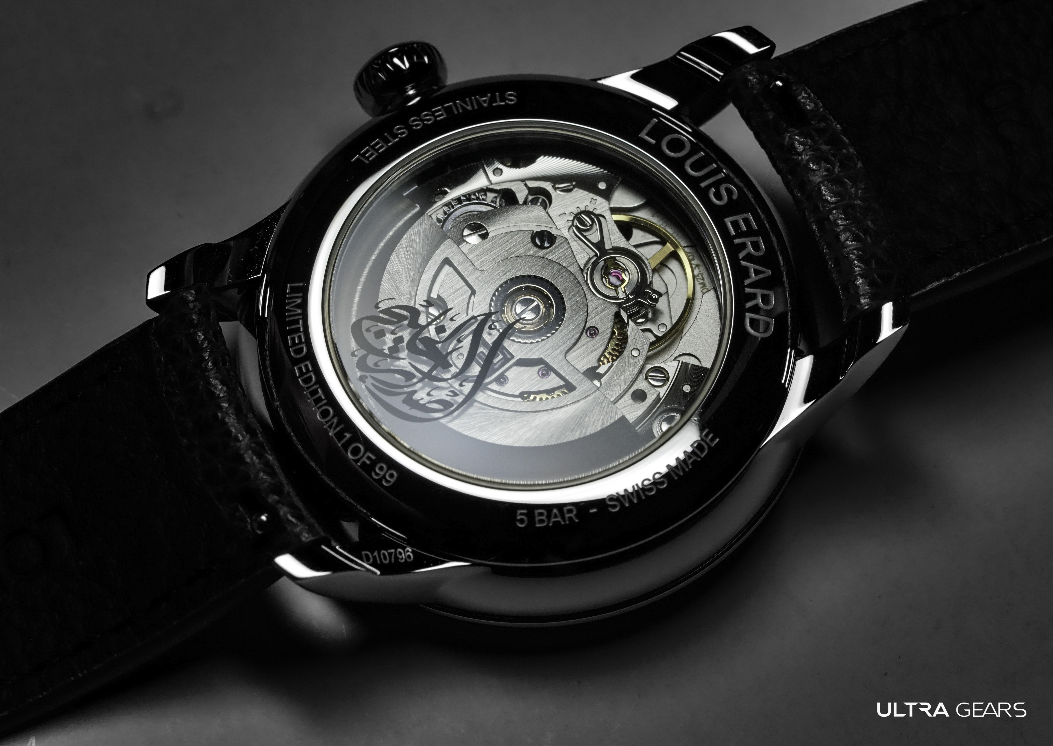 Louis Erard_藝術大師系列_Métiers d‘_Art_Excellence_Petite_Seconde_Gulf Edition_Guilloché_39mm _Gun_Green