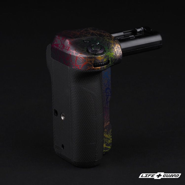 LIFE+GUARD 貼膜安裝示意，適用 Nikon MB-N12