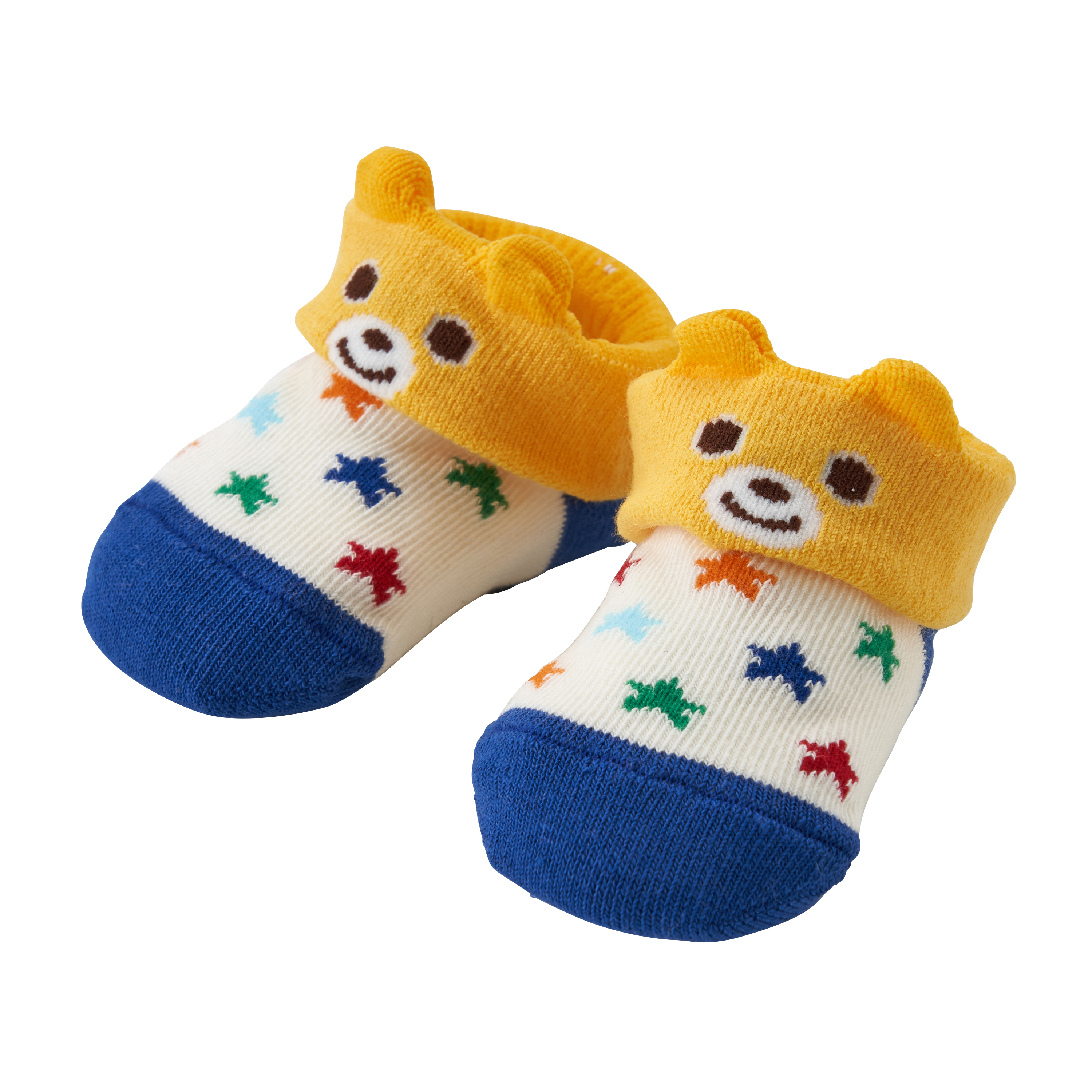 普奇熊嬰兒襪-黃