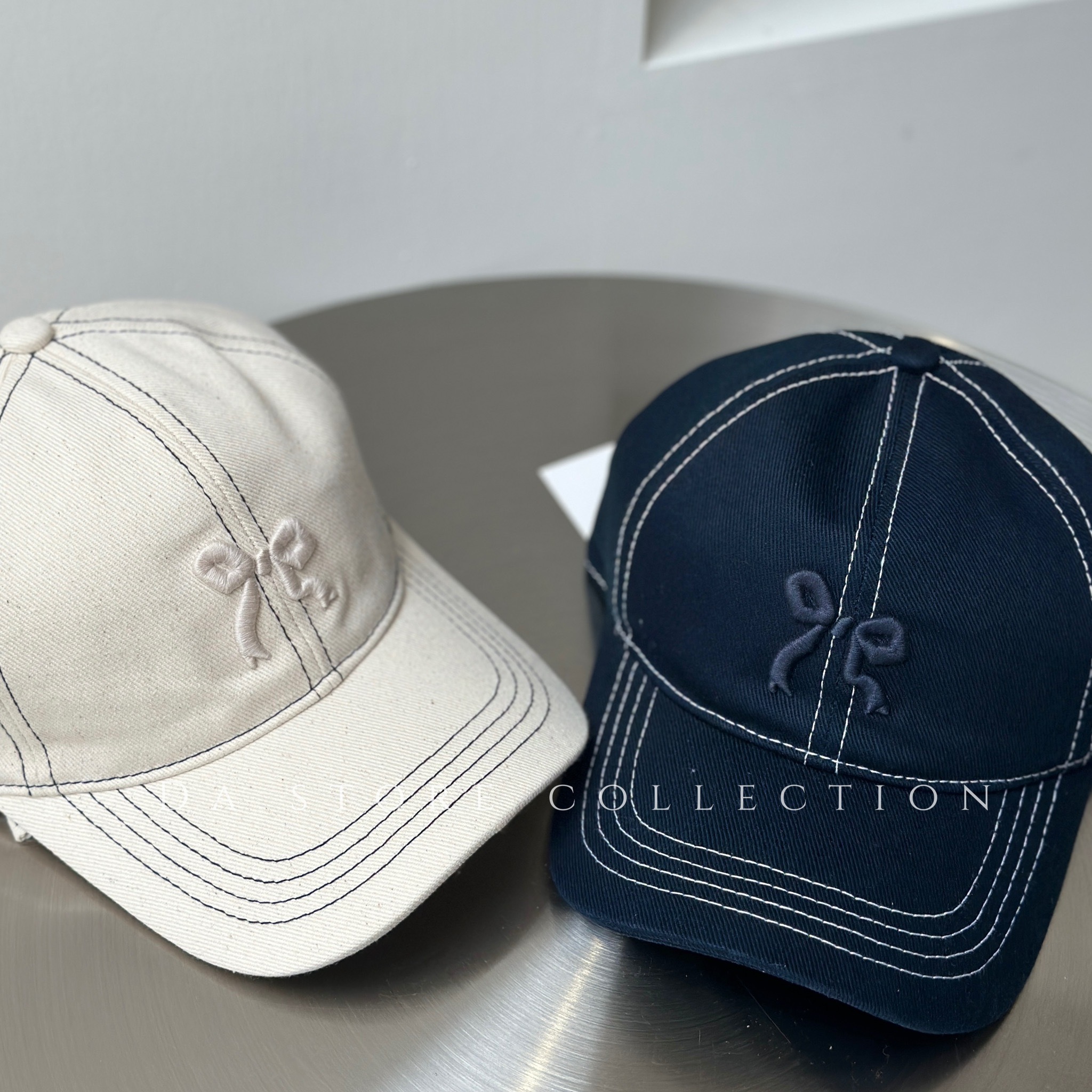 立體蝴蝶結車線老帽/二色