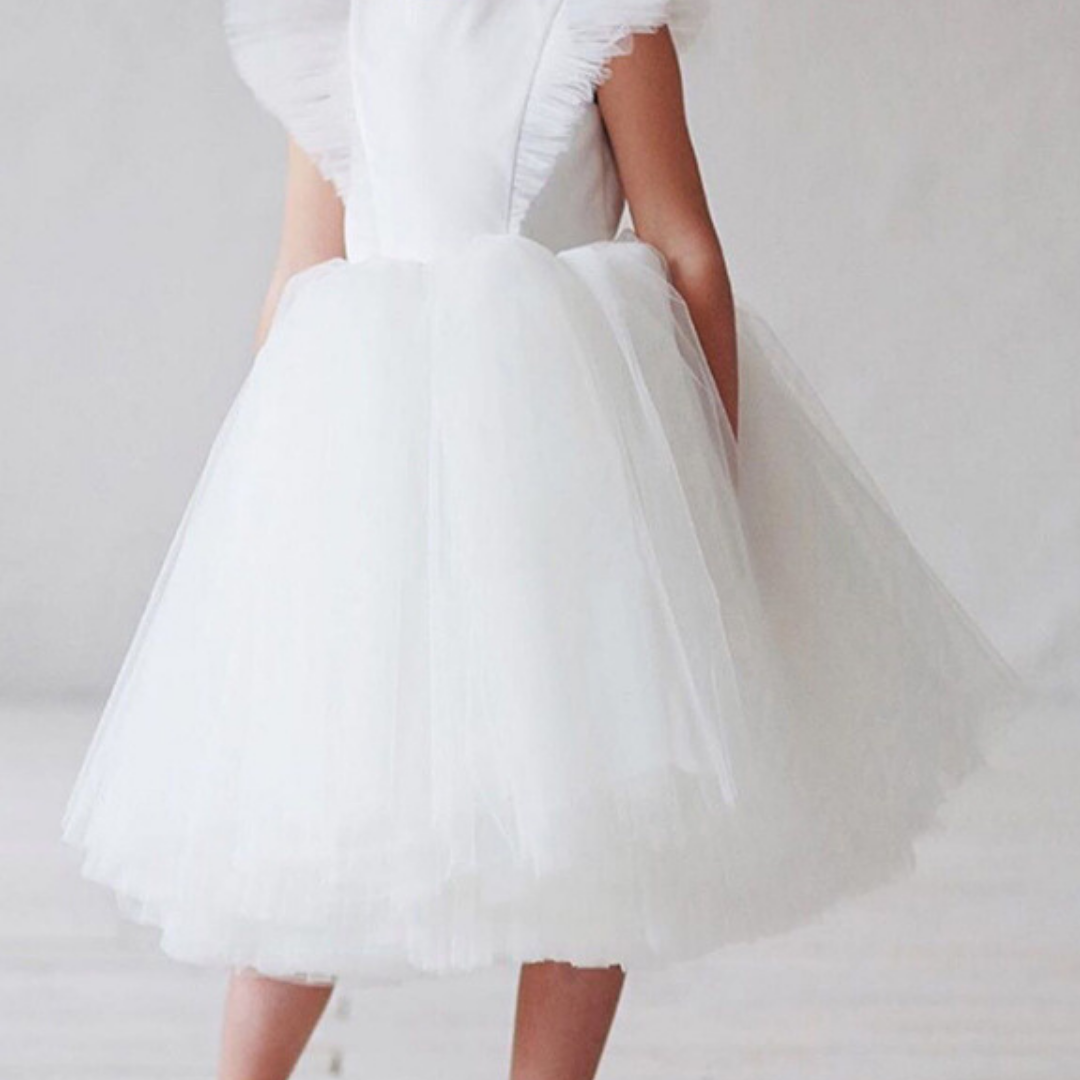 珍珠線條露背飛袖洋裝/小禮服(100-150)