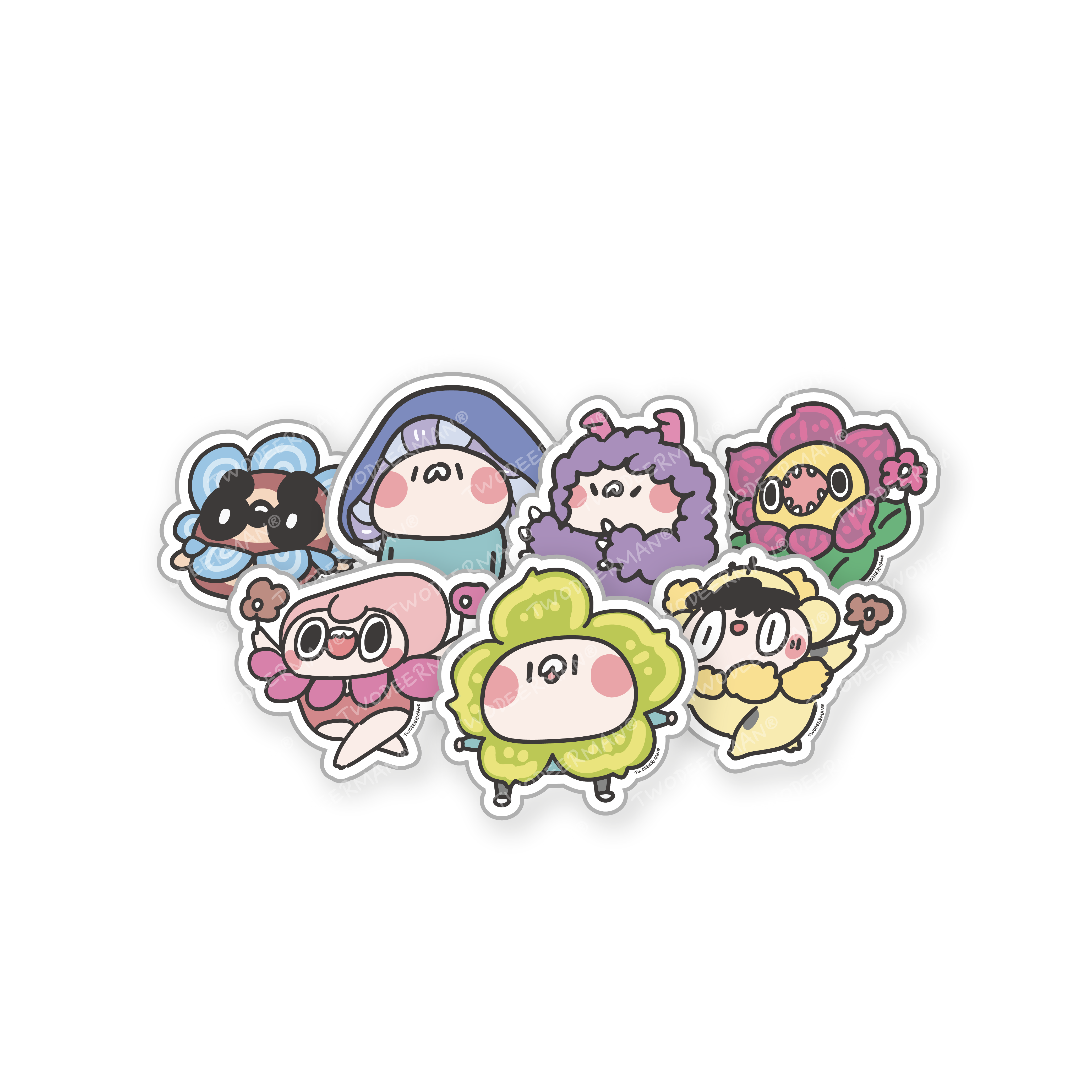 2024插畫博覽會白底防水貼紙(7款)