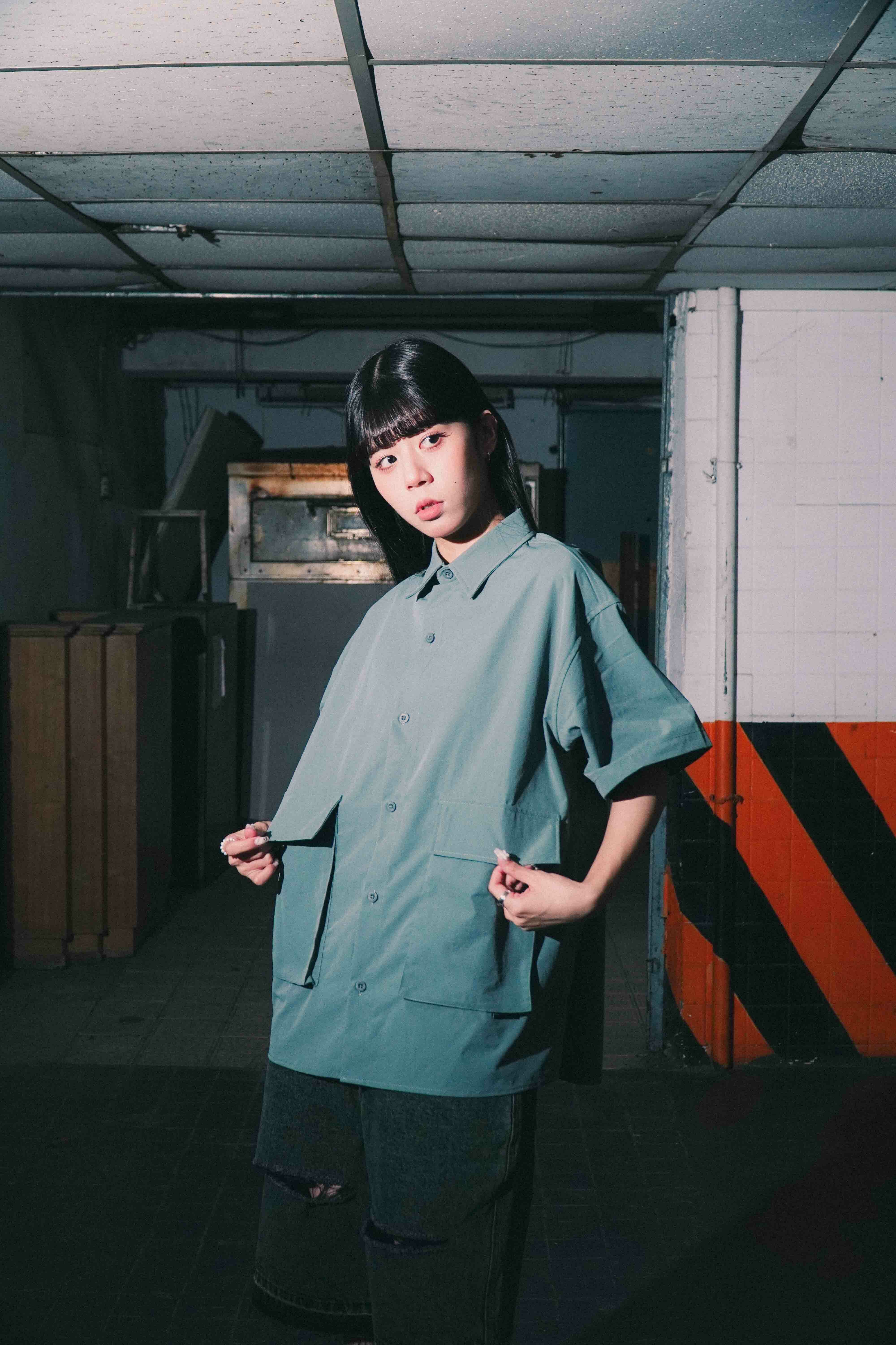 『Always_Good』基礎款 大口袋 工裝 短袖襯衫