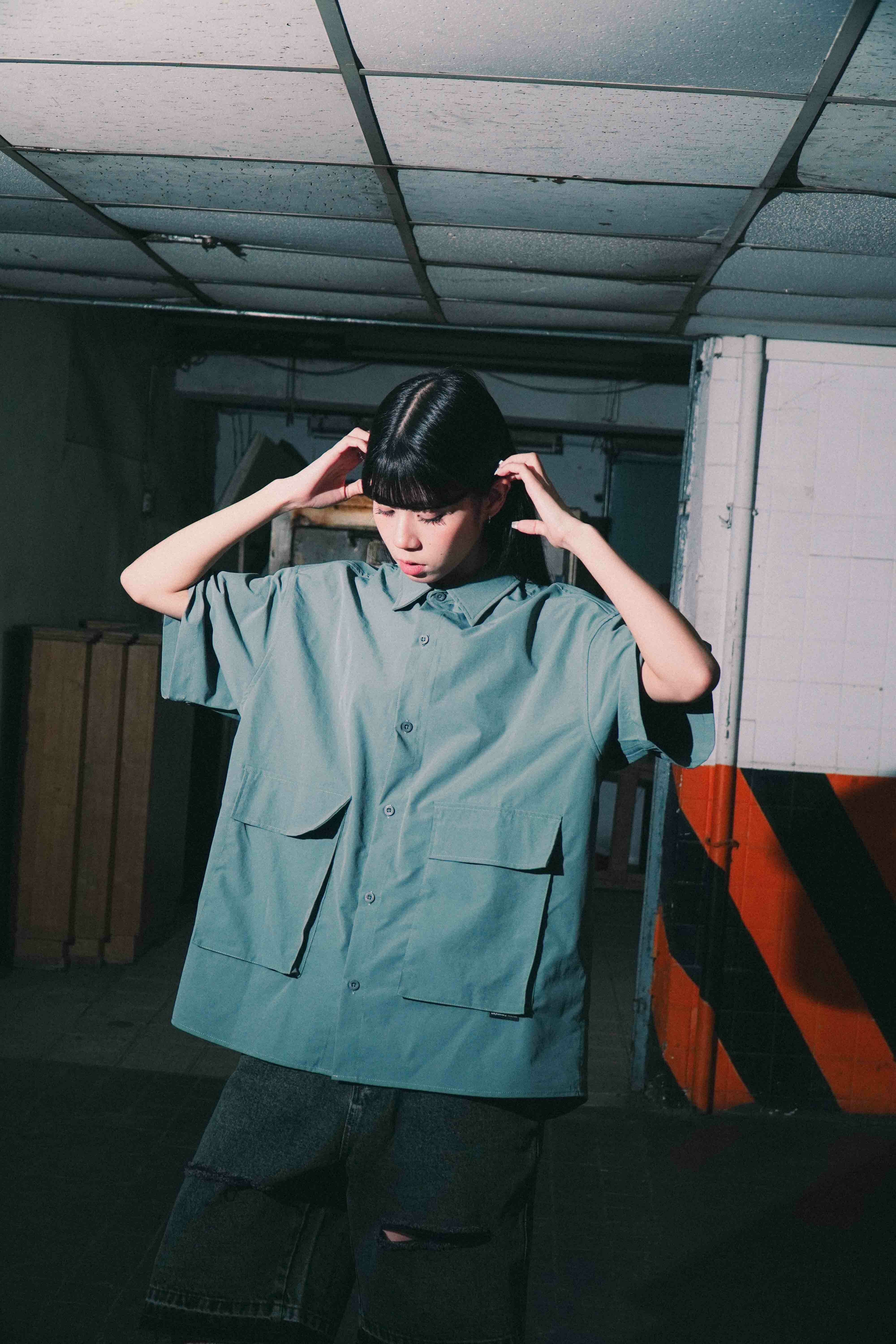 『Always_Good』基礎款 大口袋 工裝 短袖襯衫