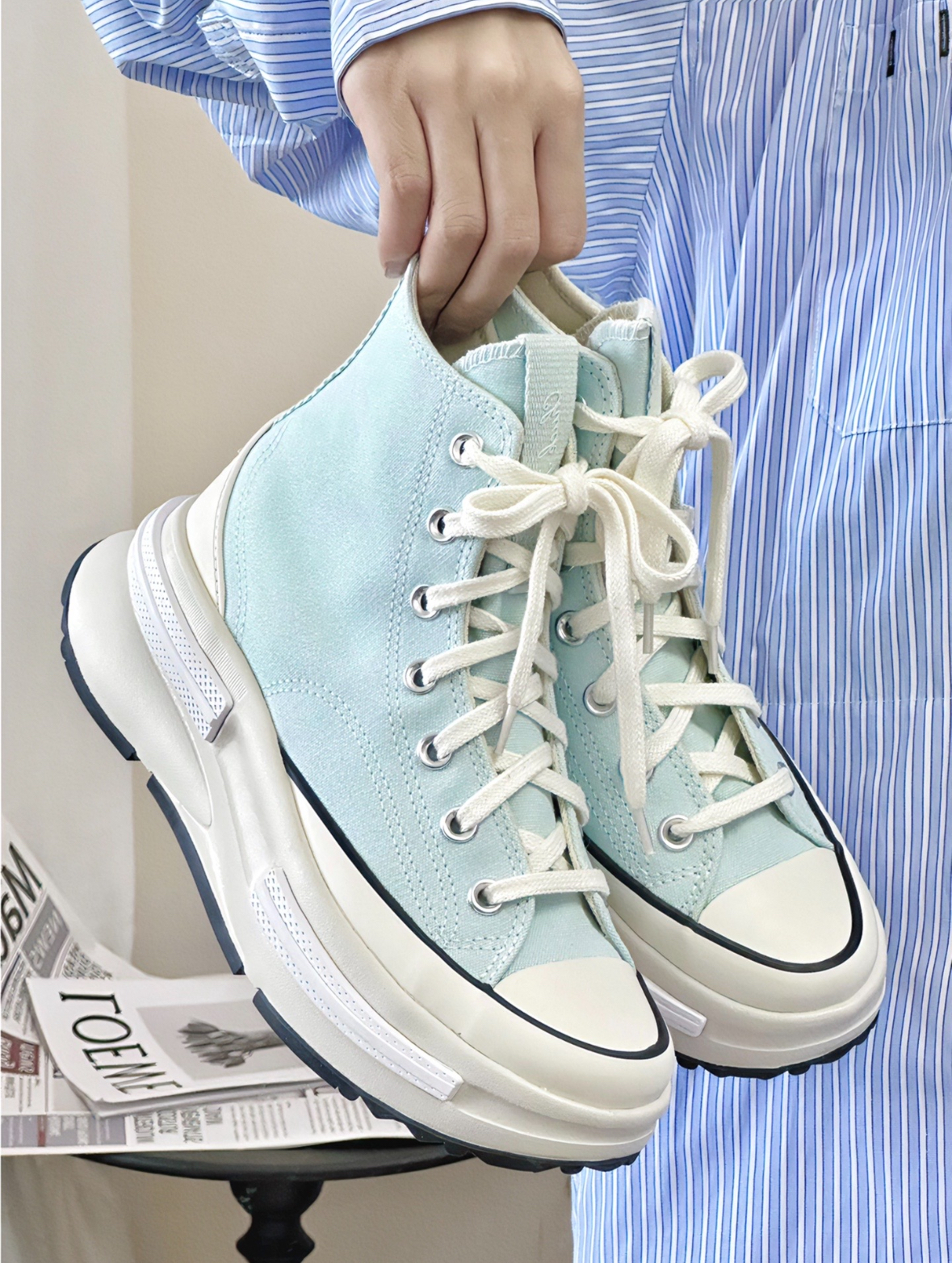 Converse Run Star Legacy 寶寶藍 厚底 增高 帆布鞋 A05487C/預購