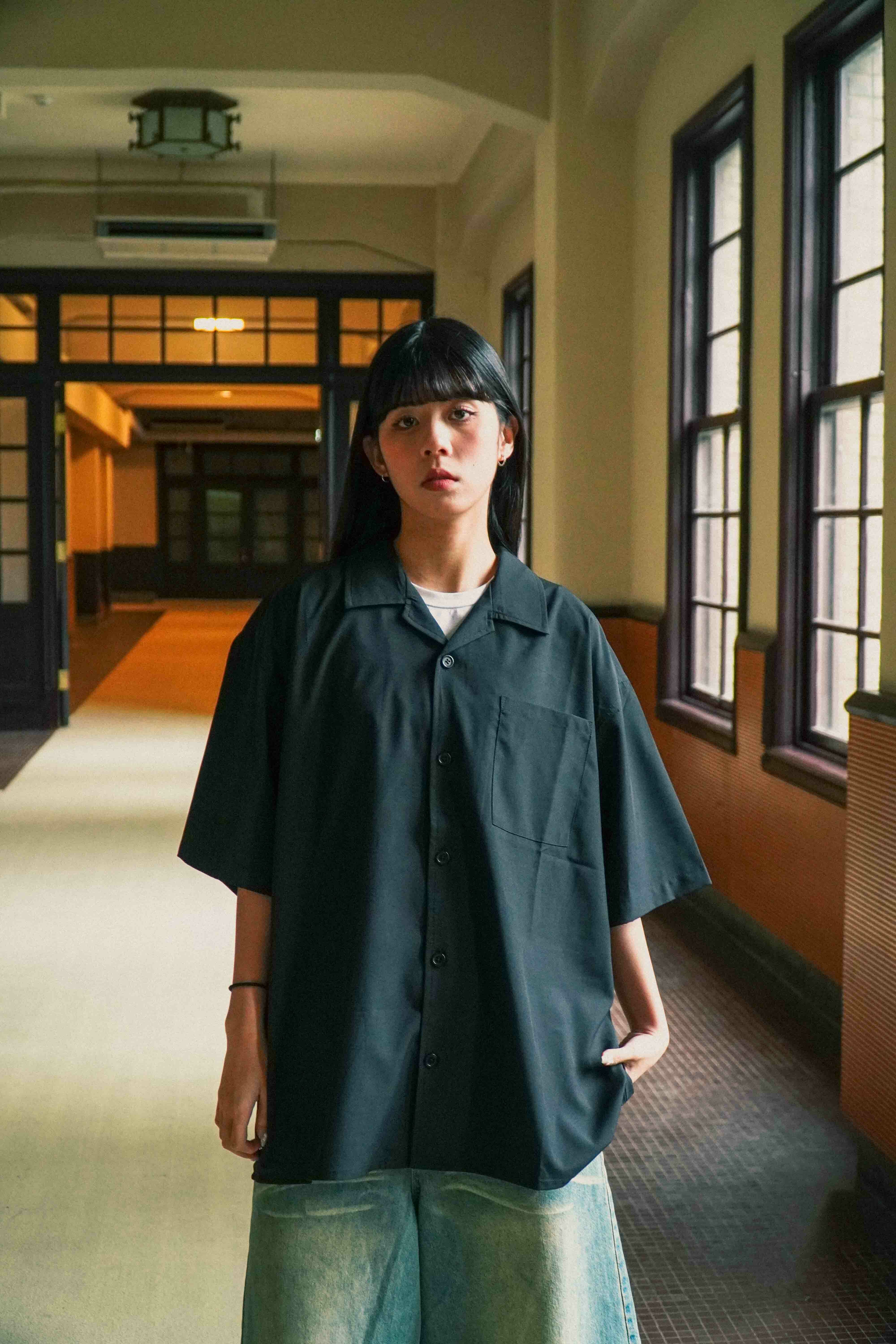 『Always_Good』抗皺 古巴領 寬鬆闊版 短袖襯衫