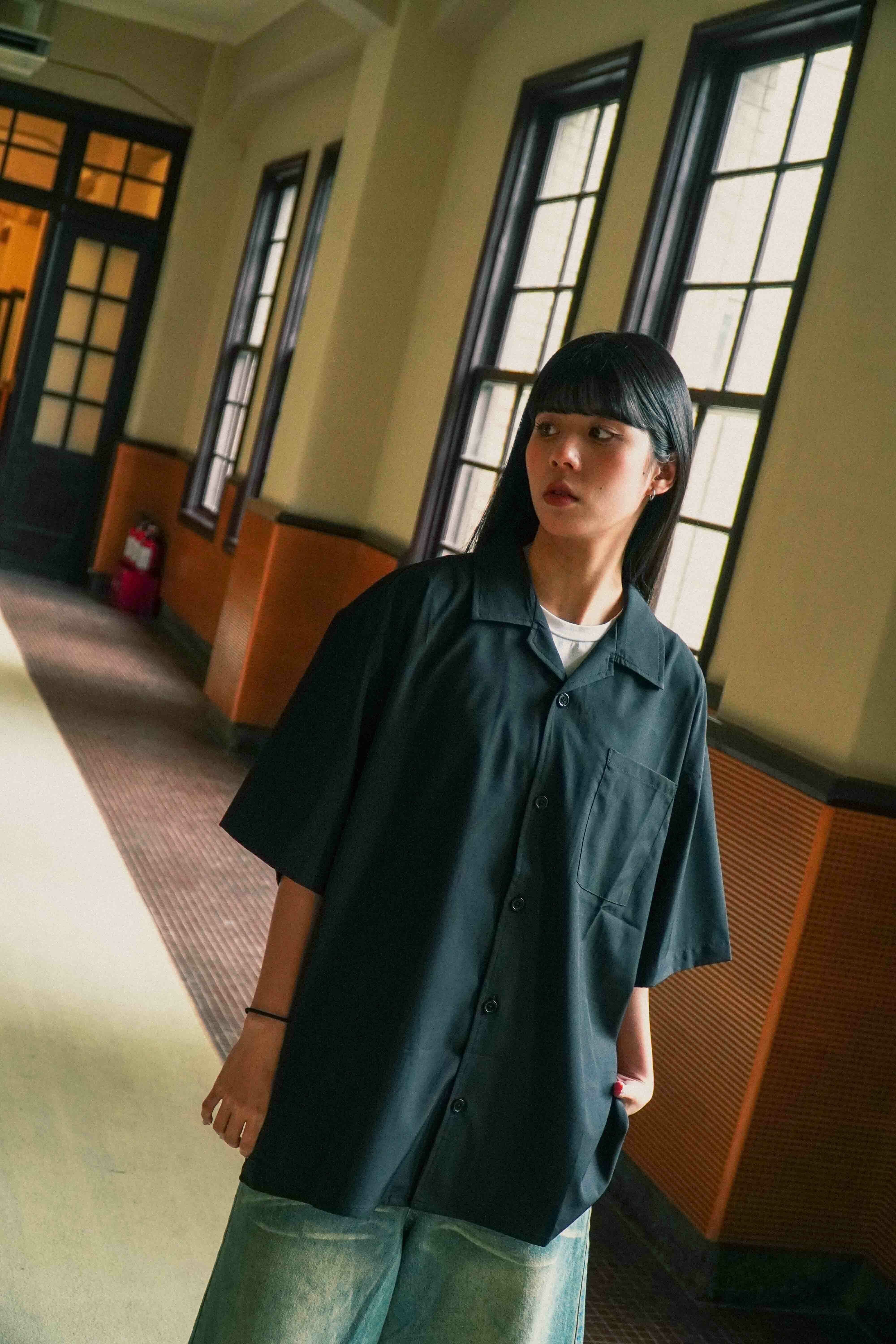 『Always_Good』抗皺 古巴領 寬鬆闊版 短袖襯衫