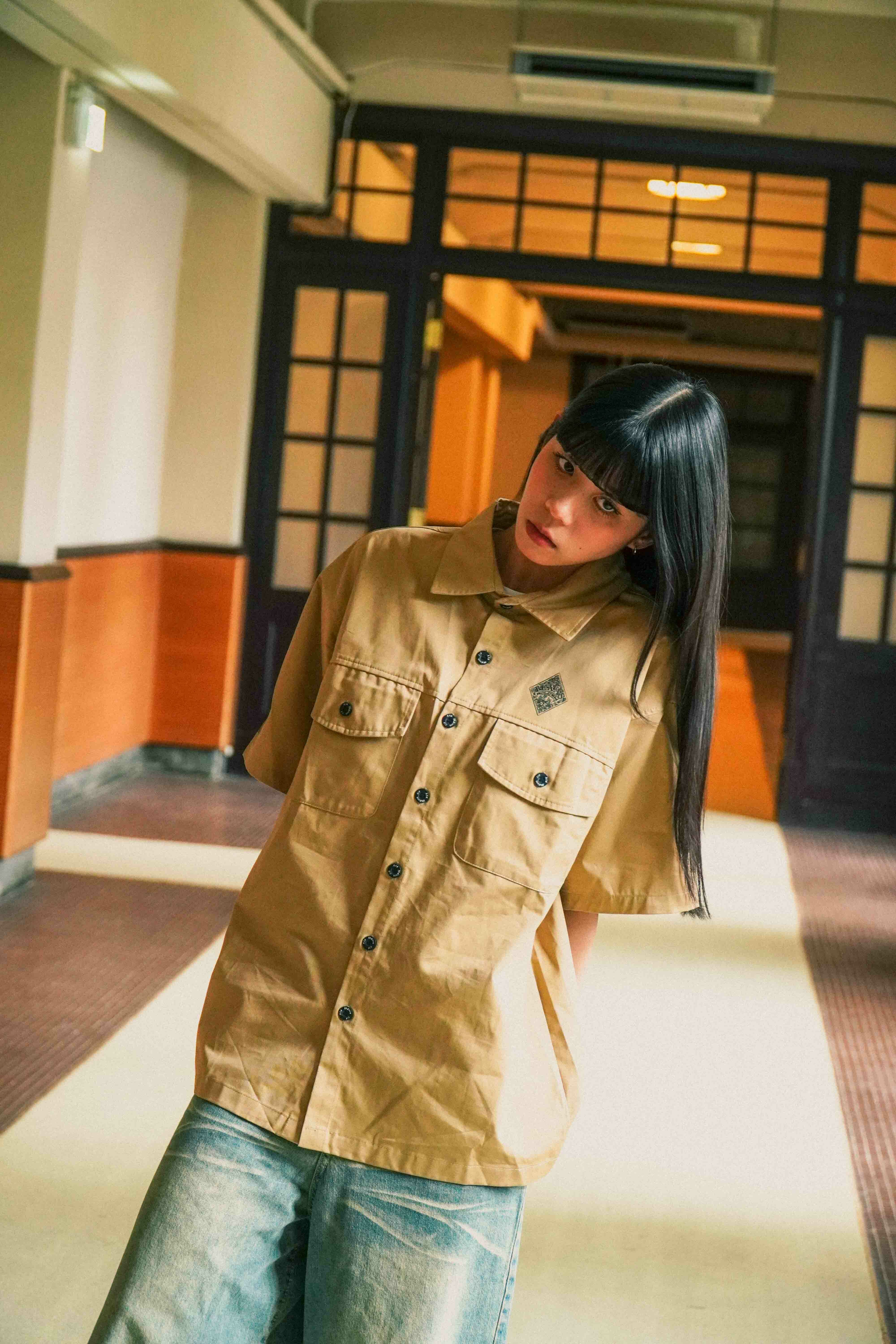 『Always_Good』西海岸POKER 印花 工裝 硬派 短袖襯衫