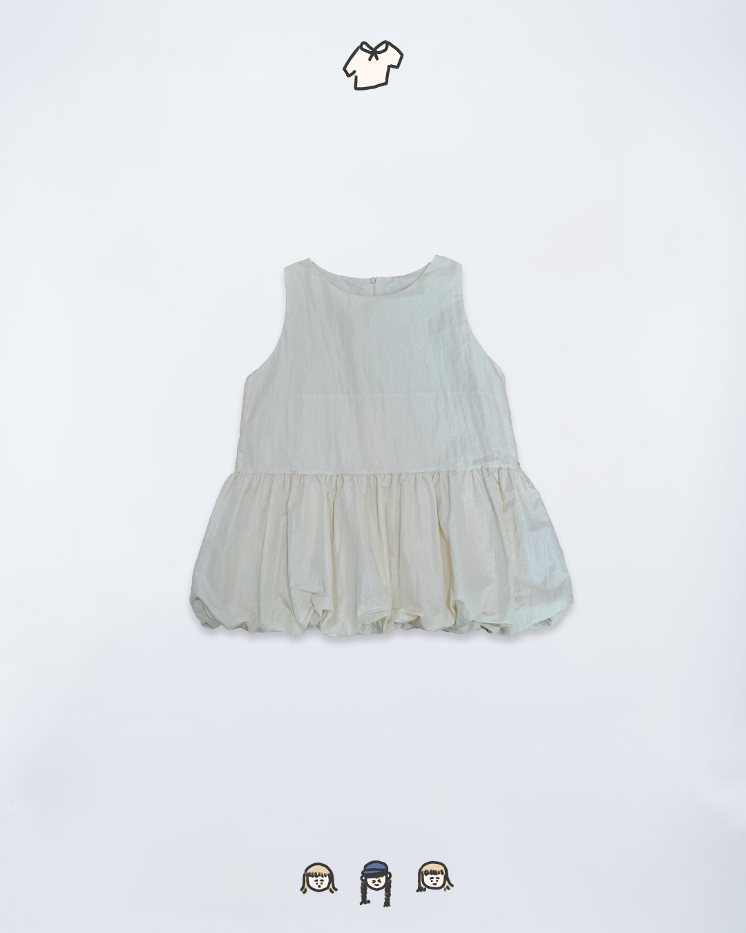 質感索索料泡泡底傘型背心