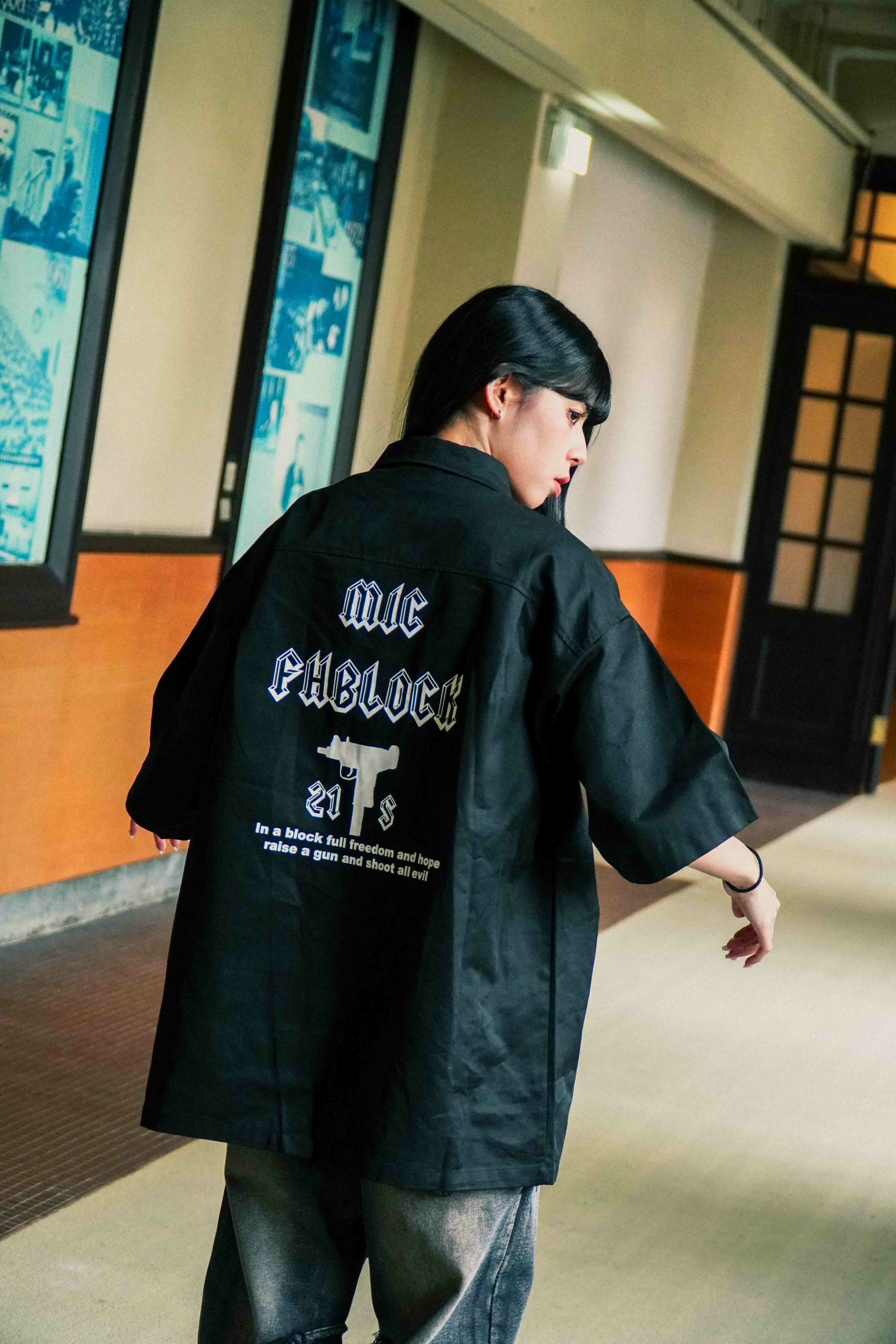 『Always_Good』西海岸烏茲衝鋒槍 印花 短袖襯衫