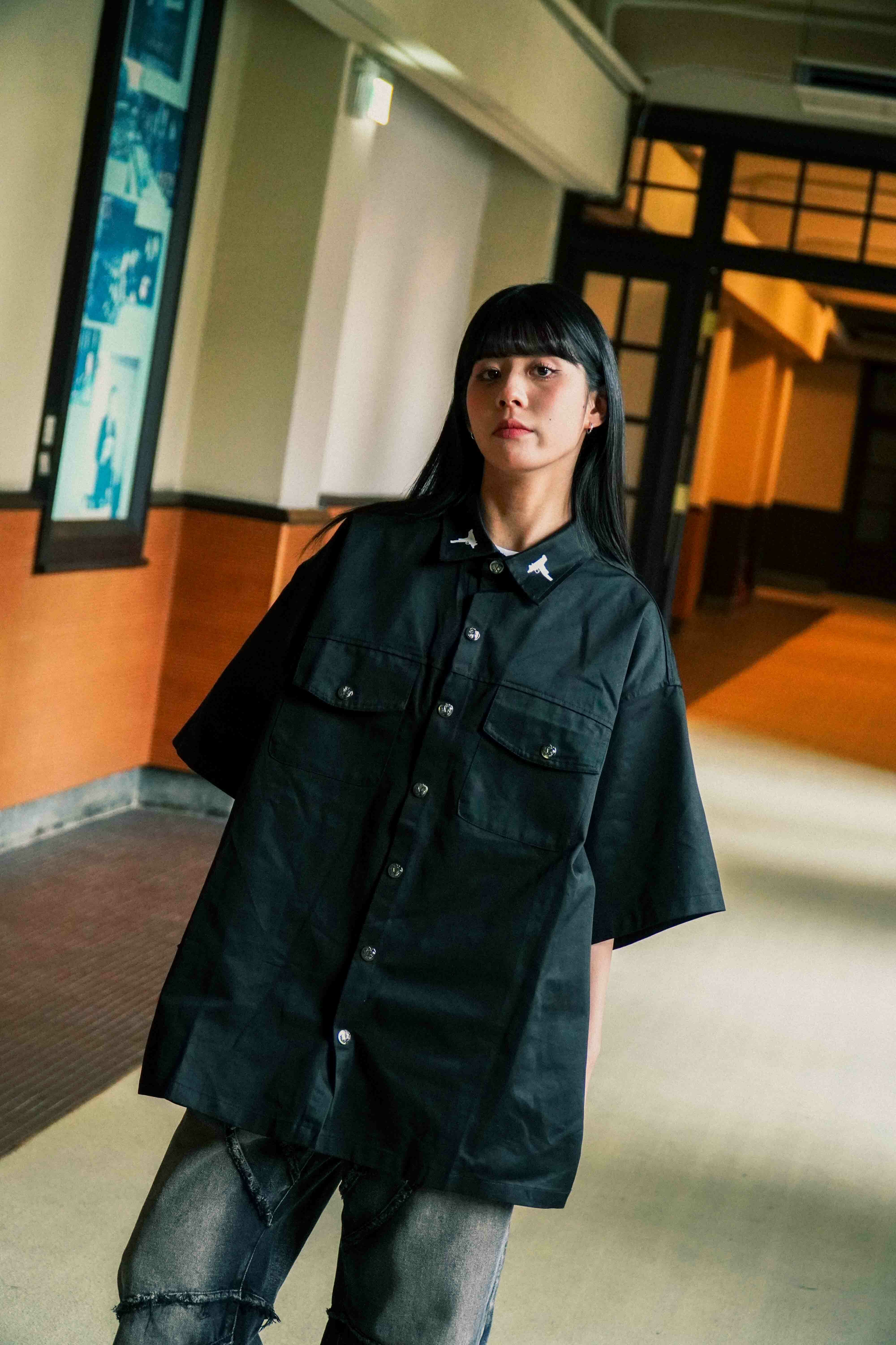 『Always_Good』西海岸烏茲衝鋒槍 印花 短袖襯衫