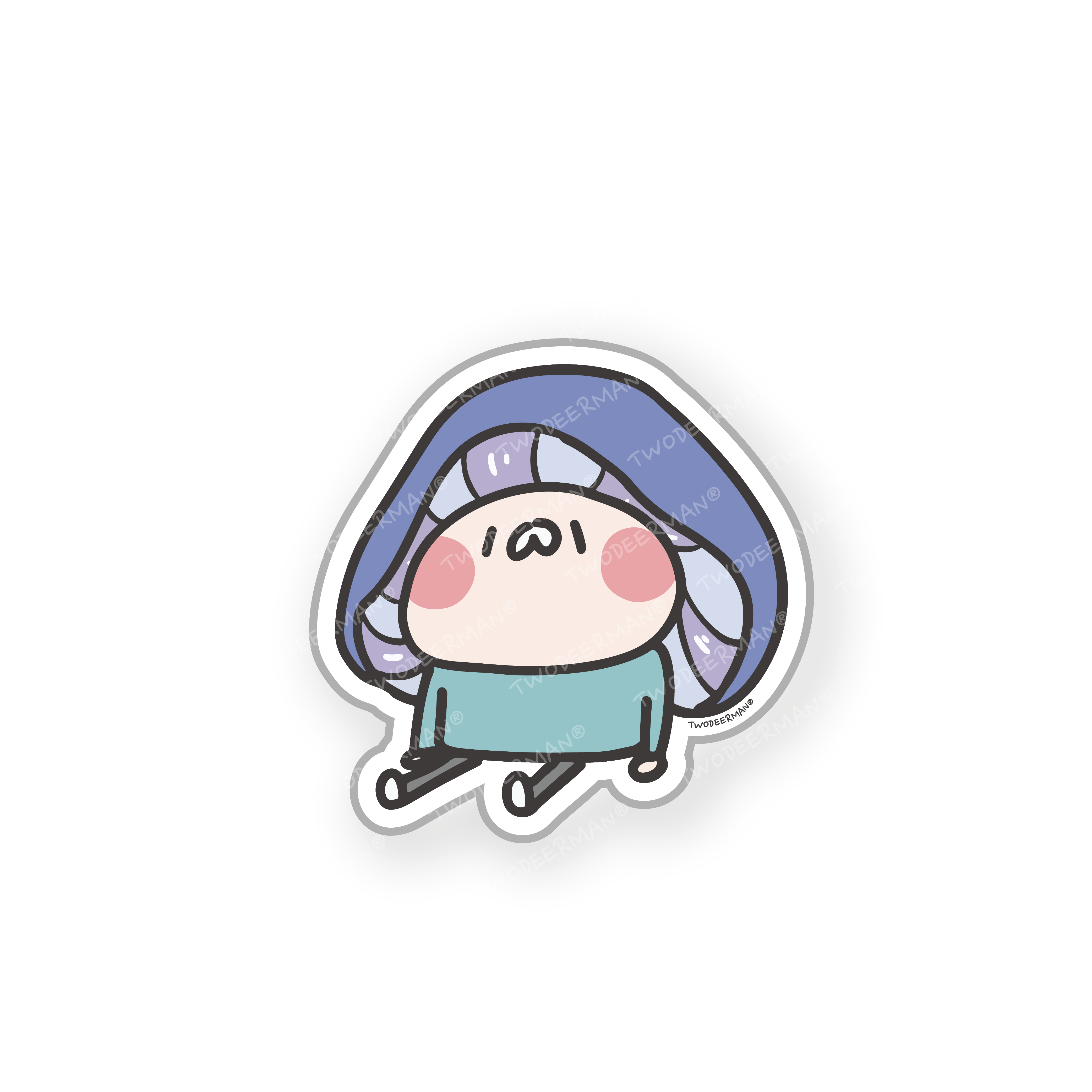 2024插畫博覽會白底防水貼紙(7款)