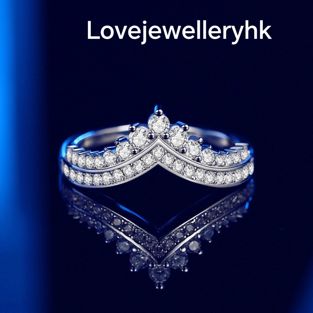 莫桑鑽皇冠線戒    R066