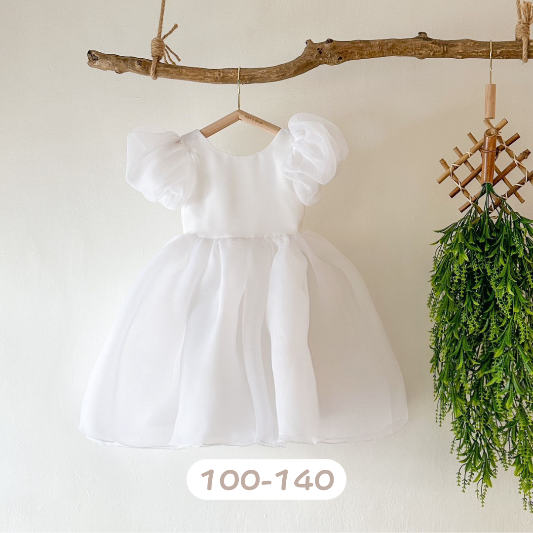極簡公主袖洋裝/小禮服(100-140)