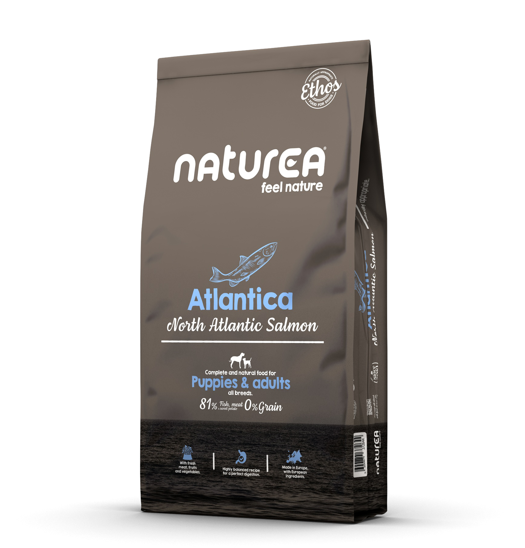 [限時優惠10kg買1送1] Naturea 無榖物鮮肉糧-成犬75%三文魚配方2kg / 10kg (已轉新包裝)