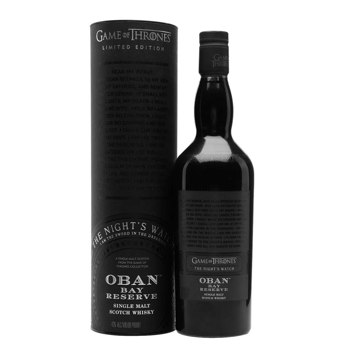 Oban Bay Reserve – Game of Thrones Night’s Watch - 70cl/43%