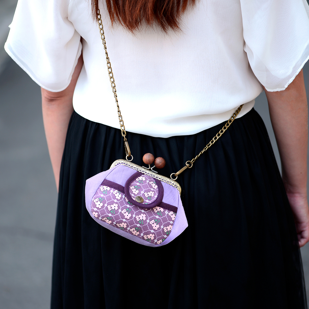 12.5公分ㄇ形花邊木珠口金【買口金送迷你蓋子口袋口金包紙型】