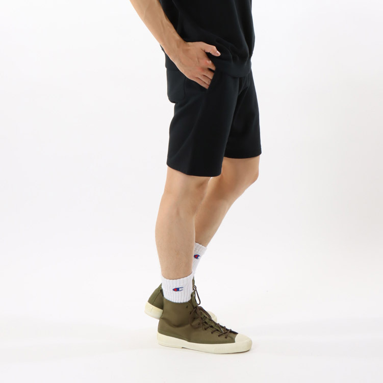 REVERSE WEAVE®系列 男款 毛圈布棉質短褲(黑)