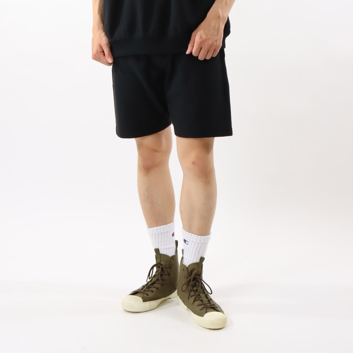 REVERSE WEAVE®系列 男款 毛圈布棉質短褲(黑)