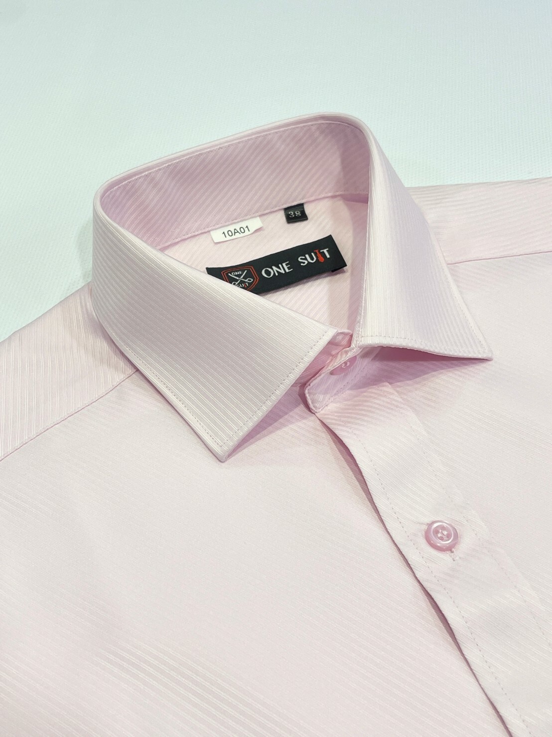 粉色斜紋男長袖襯衫5