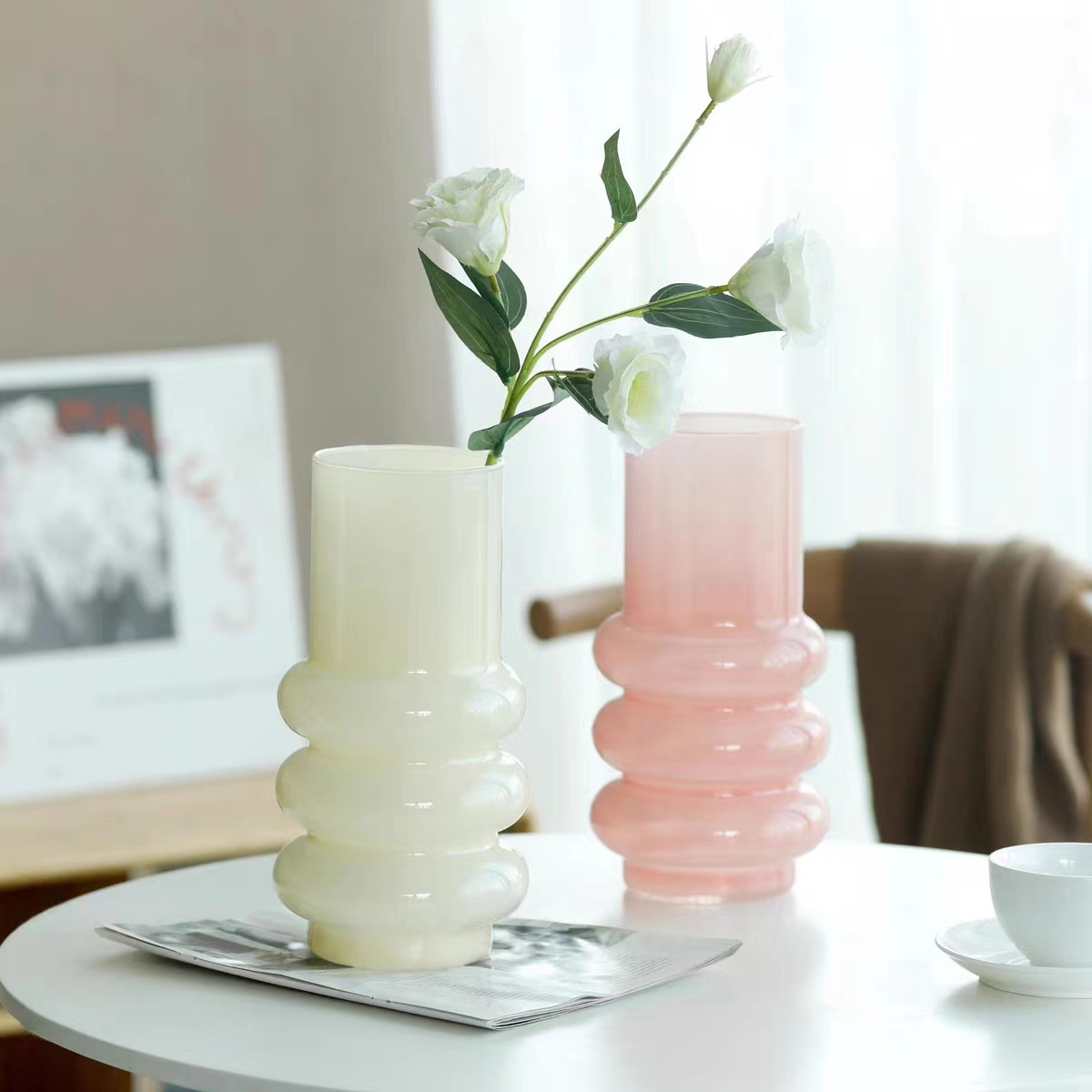 《3895》中古分頓玻璃裝飾花瓶