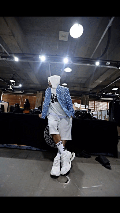 破洞蕾絲牛仔雙扣西裝外套