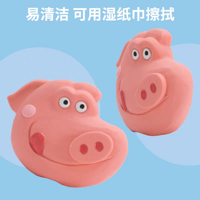 Q-MONSTER天然乳胶玩具 扁扁动物头系列