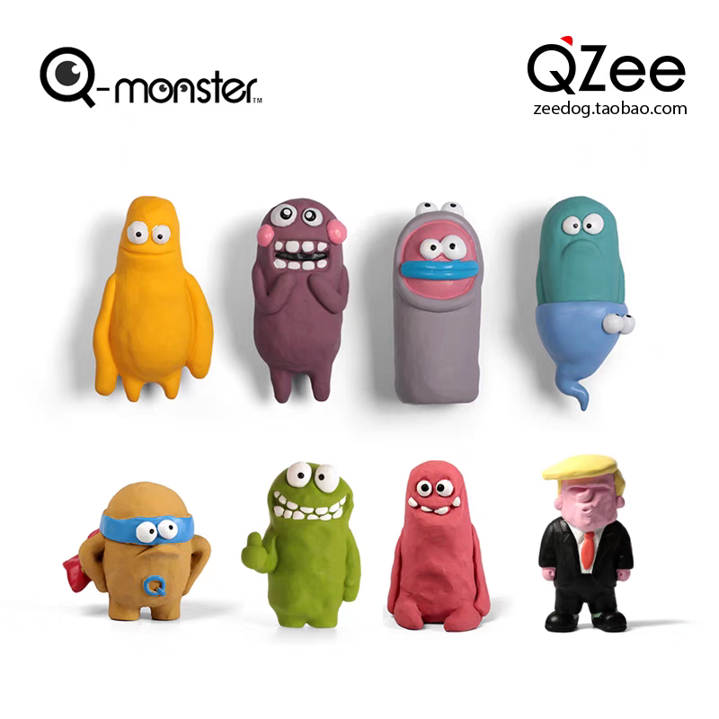 Q-MONSTER 环保天然乳胶丑萌黏土怪系列  无毒无害