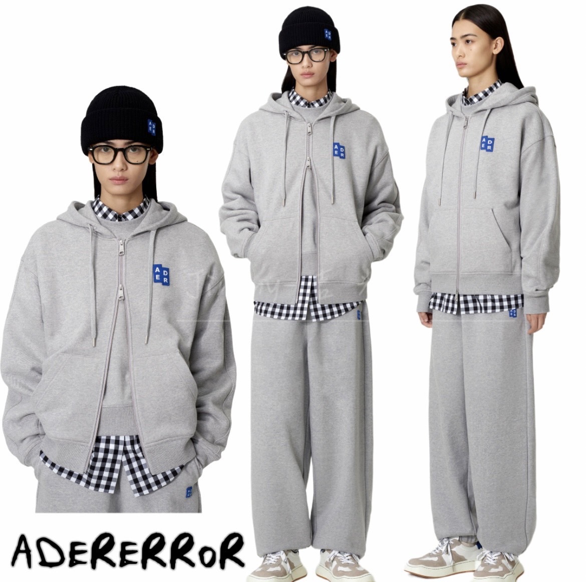 【代購】ADER ERROW 百搭 長袖 設計感 素色連帽外套 雙拉鍊 三色 Sig; TRS Tag hoodie zip-up 02