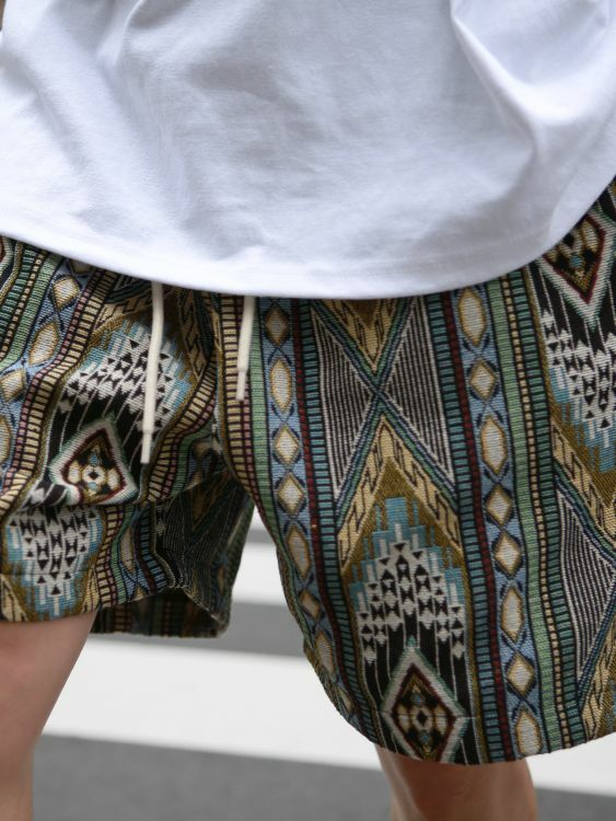 納瓦霍民族風復古鬆緊帶短褲