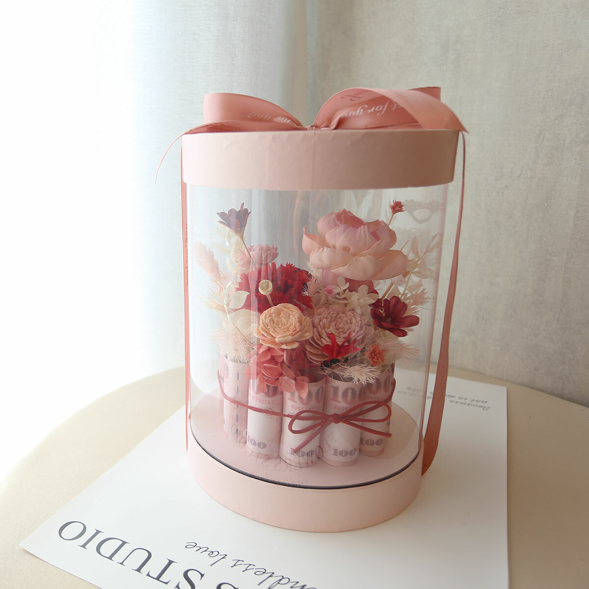 T29｜康乃馨有錢花桶