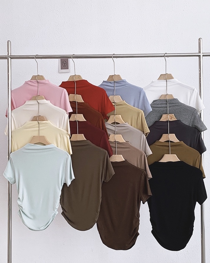 P7522 - Turtle Neck Plain Top (Pre Order)